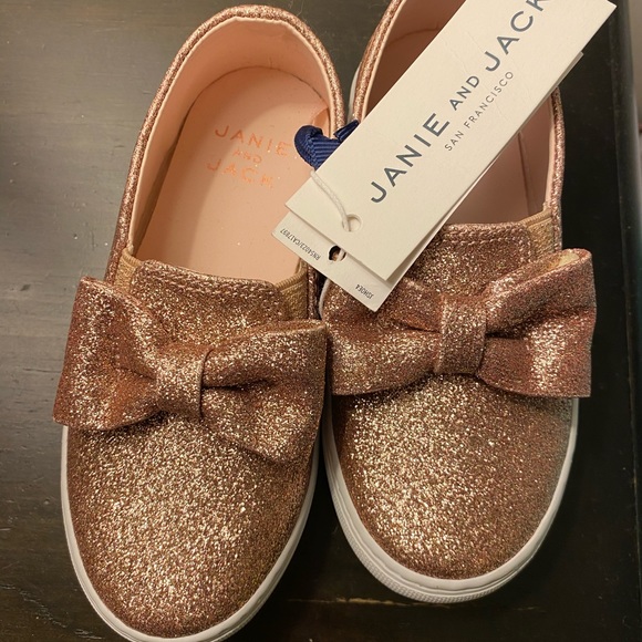 rose gold glitter slip on sneakers